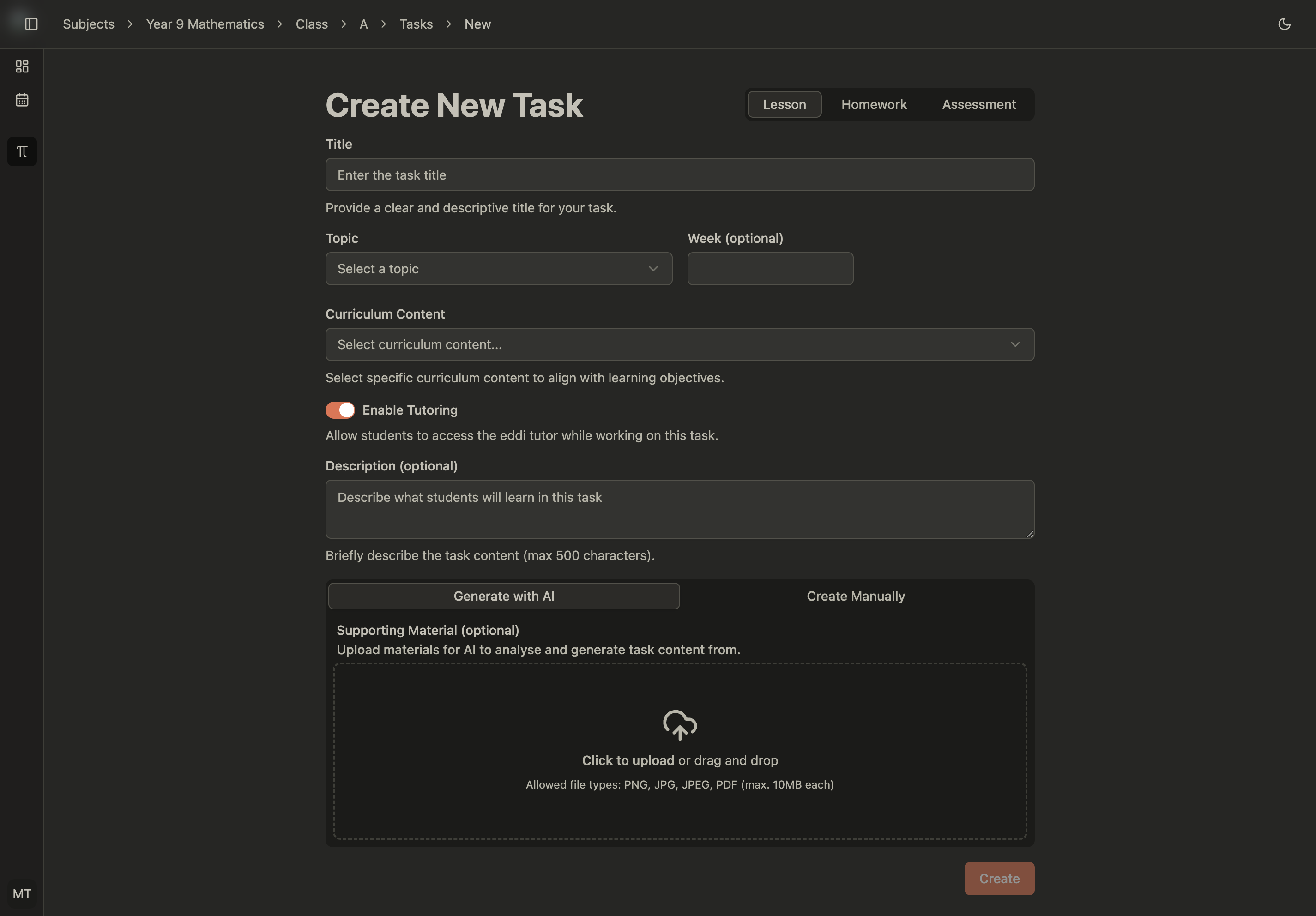 Built-in tutor called eddi